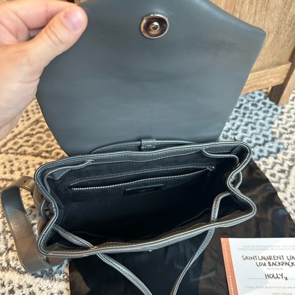 YSL backpack authentic Lou Lou in grey leather sold out everywhere hard to find - Picture 3 of 6